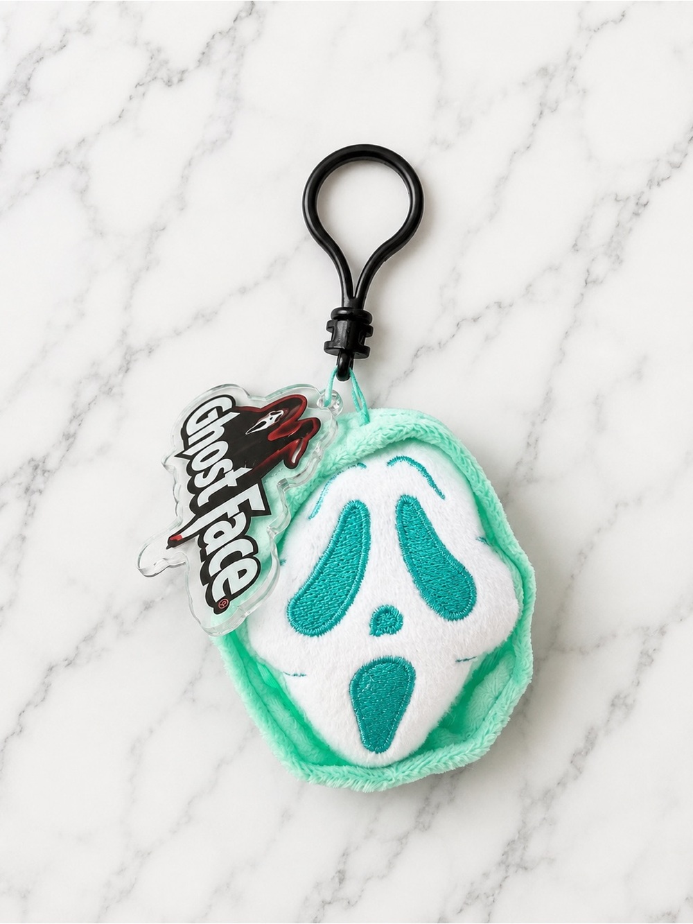 Ghost Face Mint Plush Keychain for Kids Accessories